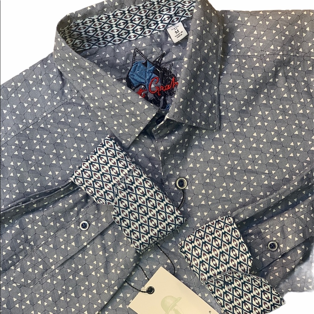 ROBERT GRAHAM Long Sleeve button Shirt Walulla NEW